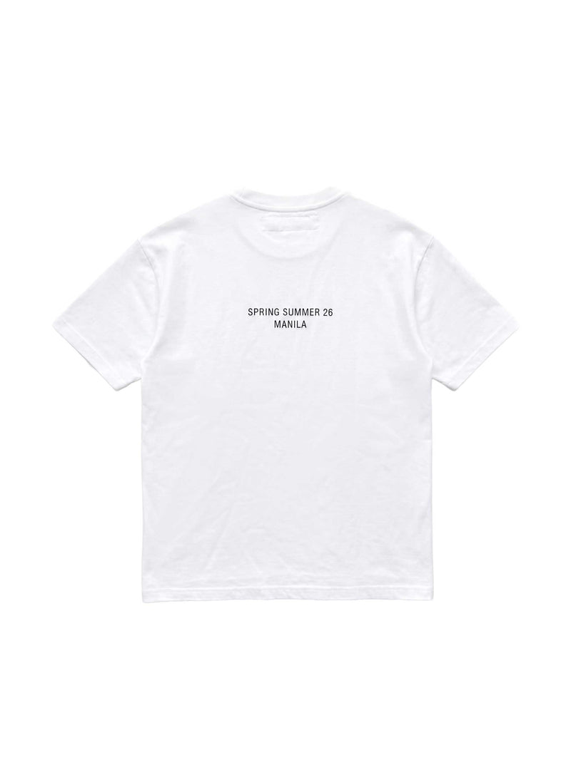 White Logo Tee