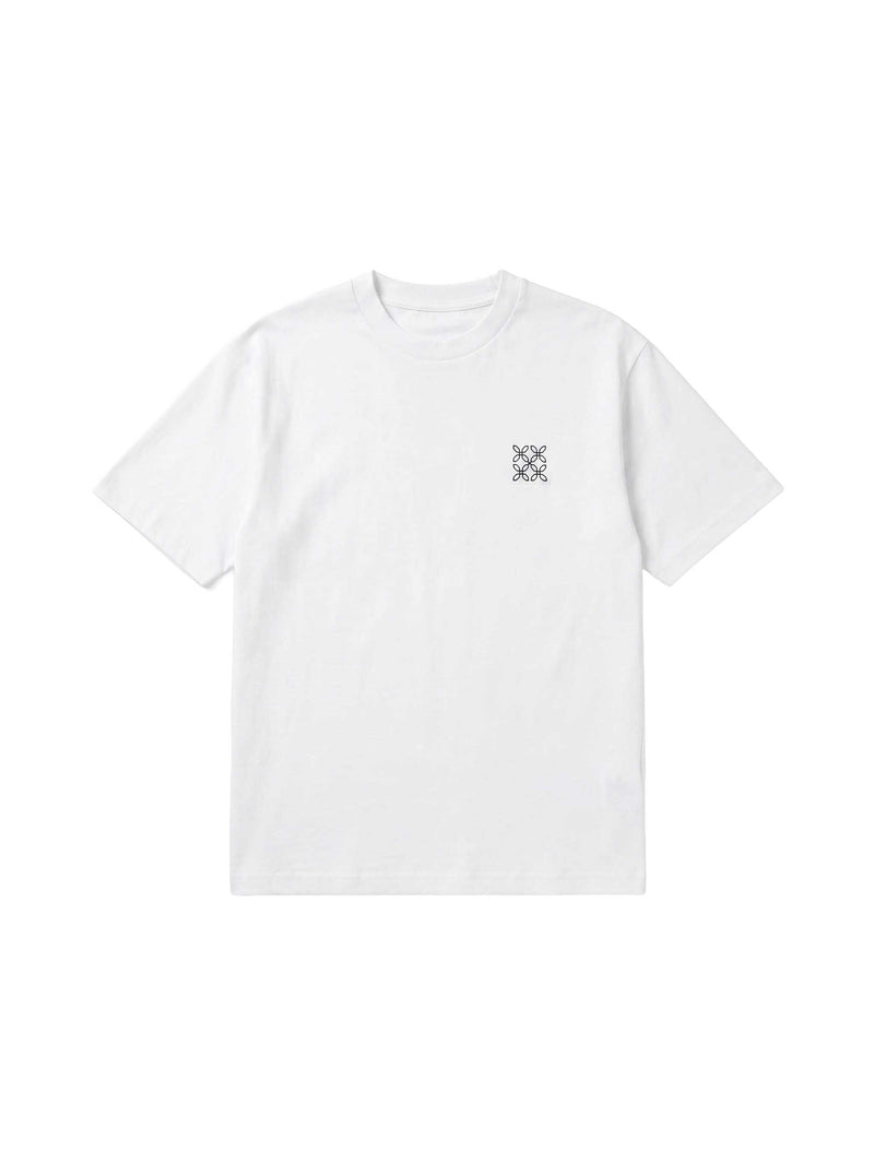 White Logo Tee